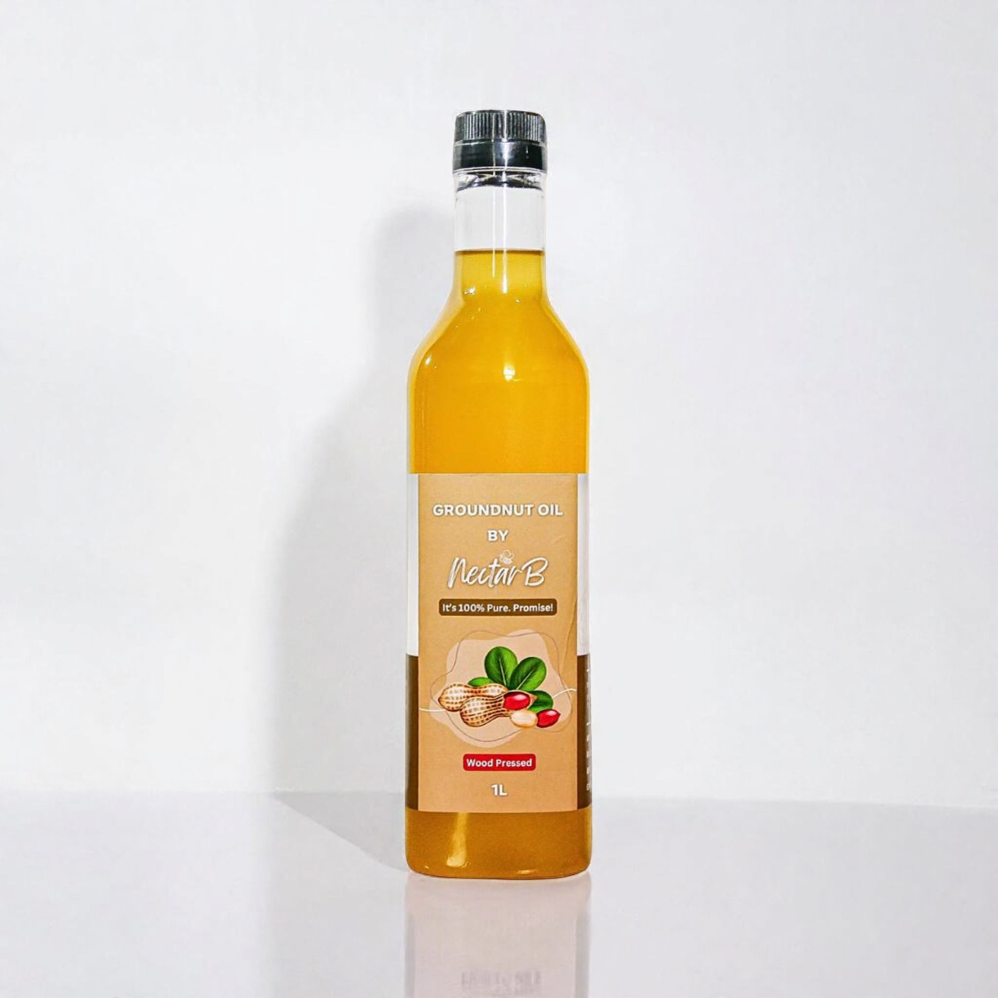 Wood Pressed Groundnut Oil 1L Tin